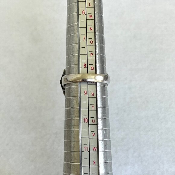 Sterling Silver 925 Oval Bezel Set Green Chalcedony Quartz Leaf Ring Sz 8.5 - Picture 9 of 16